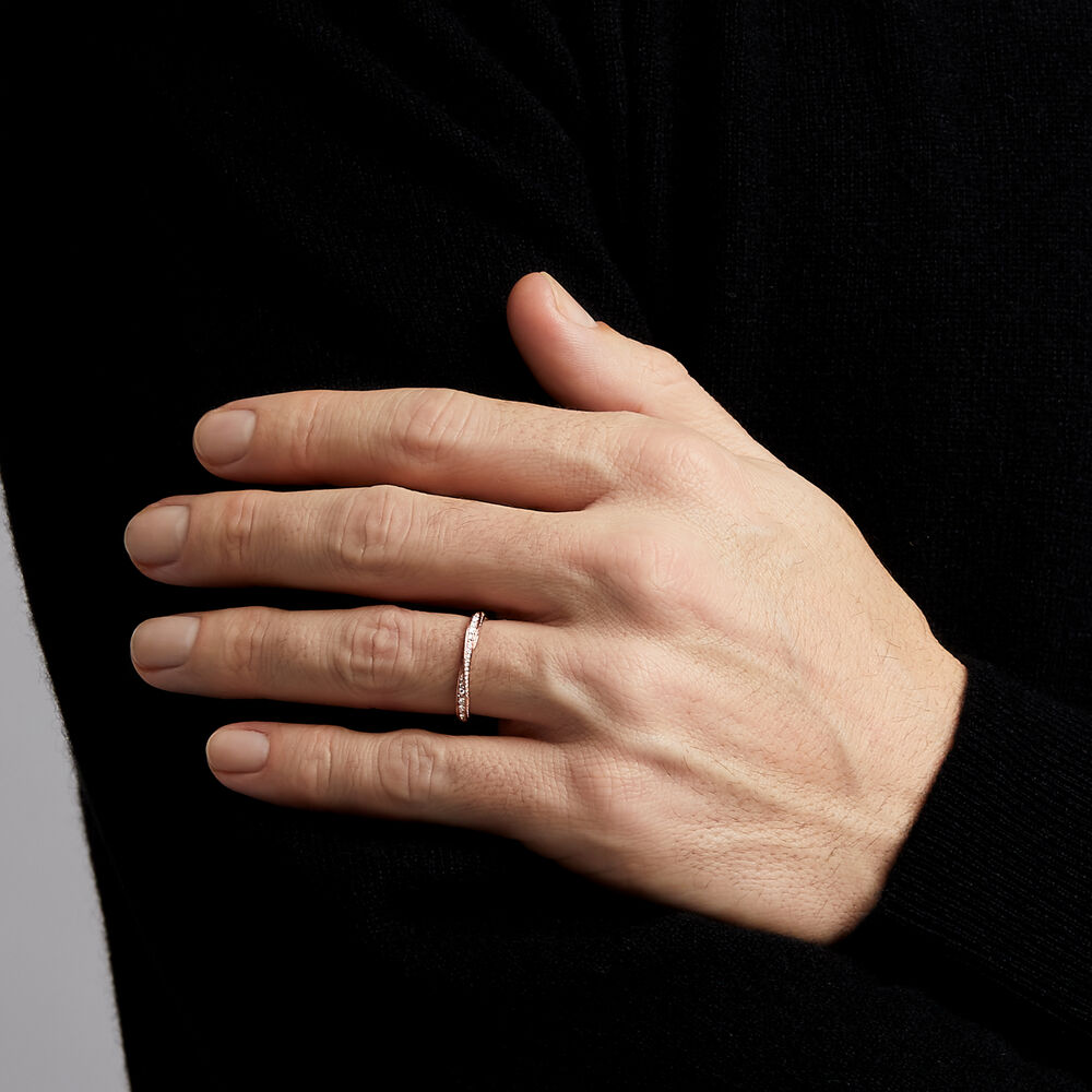 Spiral Pavé Diamond Band